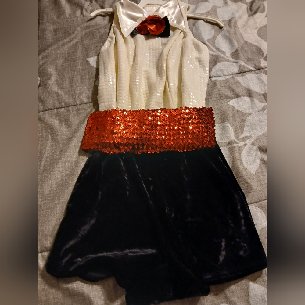 Sequin Kids Costume with Bow Tie